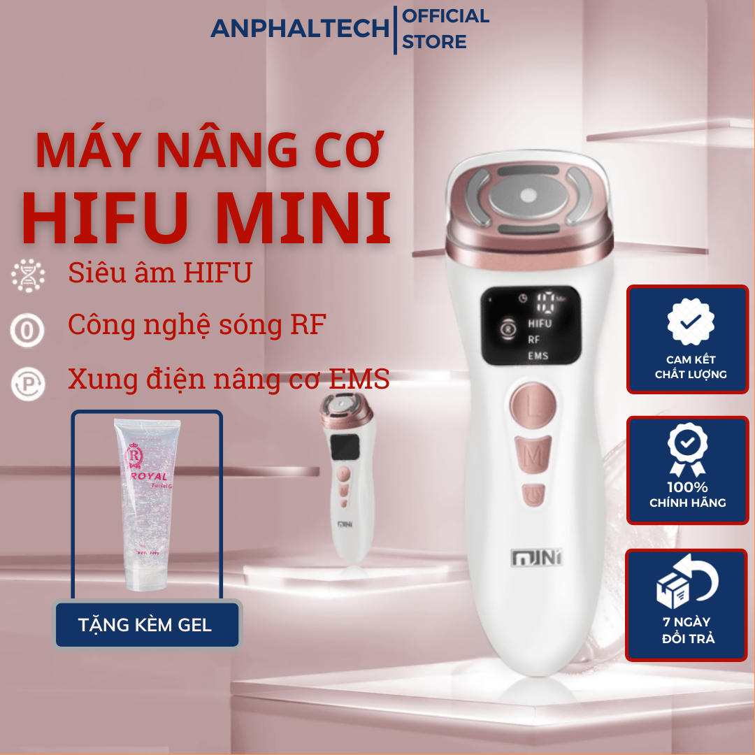 Máy nâng cơ mặt hifu, nâng cơ xóa nhăn trẻ hóa căng bóng da- công nghệ siêu âm, sóng rf, xung điện ems thế hệ mới 2022