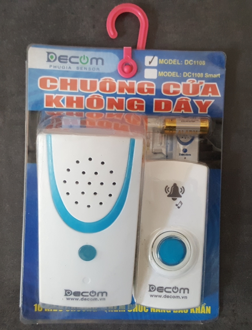 Chuông cửa không dây KW-DB667 KAWASAN - Chuông cửa không dây DC1108 DECOM - Nút nhấn kín nước