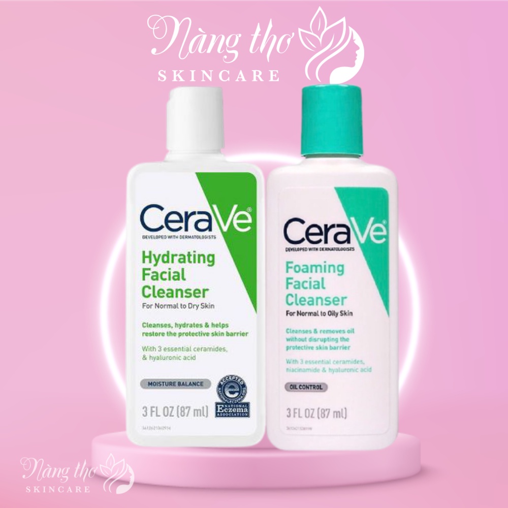 Sữa rửa mặt CeraVe Foaming Facial Cleanser (87mL)