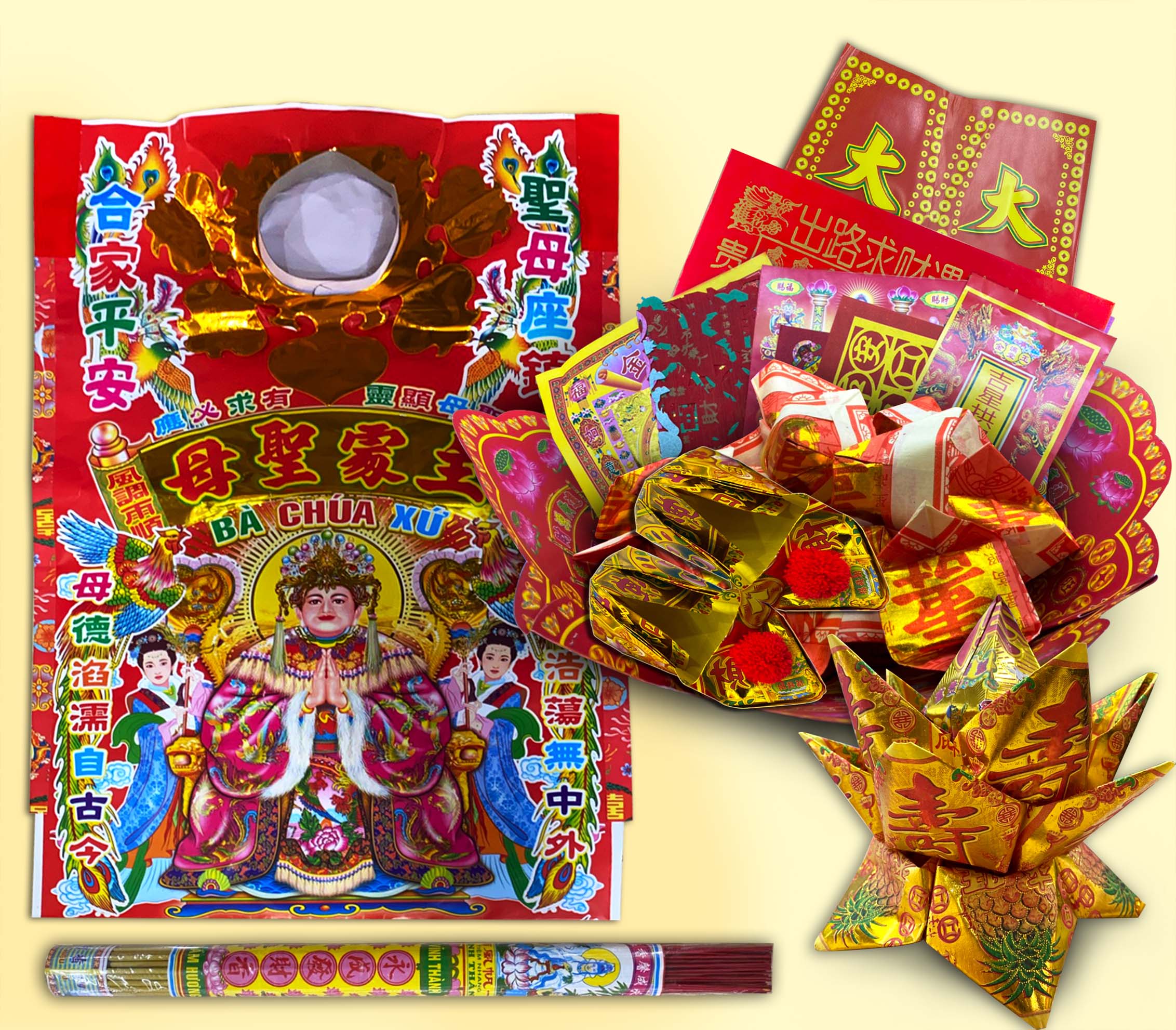 Bộ phần cúng đầy đủ bà chúa xứ