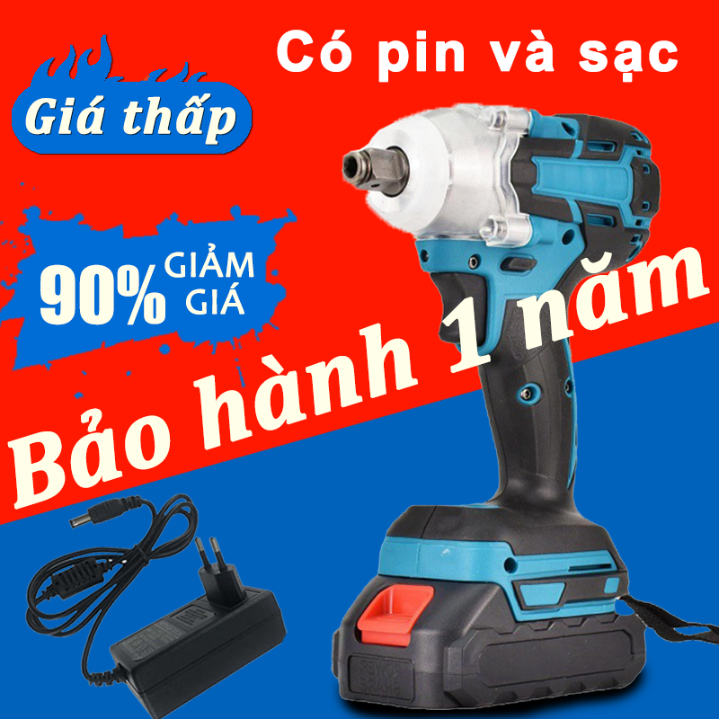 Máy siết buloong pin nhật bãi 21VMáy bắn buloong pin siêu mạnhtặng kèm đầy đủ phụ kiệnKhông chổi thanbảo hành 12 tháng