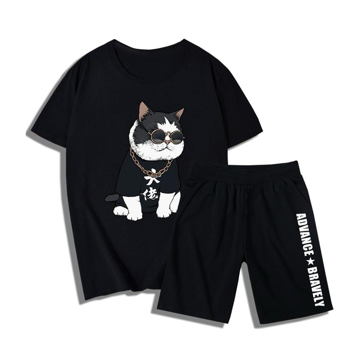 [Tặng Vòng Tay Dễ Thương][HCM]ĐỒ BỘ THỂ THAO NAMSET BỘ THỂ THAO IN HÌNH CON MÈO ĐEO MẮT KÍNH SIÊU NGẦU TẬP GYM HAY ĐI CHƠI ĐỀU ĐẸP MẪU MỚI NHẤT