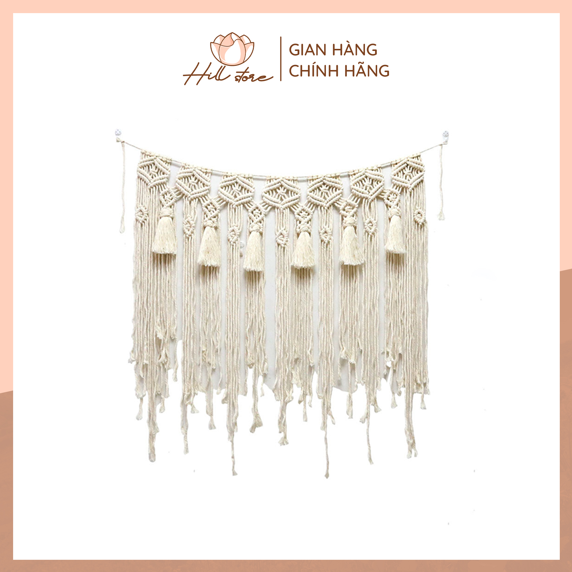 Mành treo tường Macrame trang trí phòng, đồ decor phòng ngủ và phòng khách - Trang trí nhà cửa
