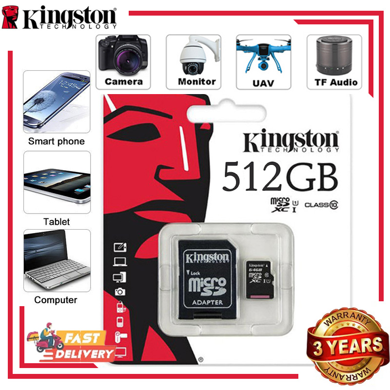 Thẻ Nhớ Kingston Flash SD Card Thẻ Micro Sd 512GB/256GB/128GB Tốc độ cao memory card