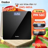 [HỎA TỐC HCM] Cân sức khỏe điện tử Gaabor GWS-M01A thông minh màn hình LED dùng pin sạc - Kèm dây sạc USB  + Thước dây - Hàng chính hãng - Bảo hành 1 đổi 1