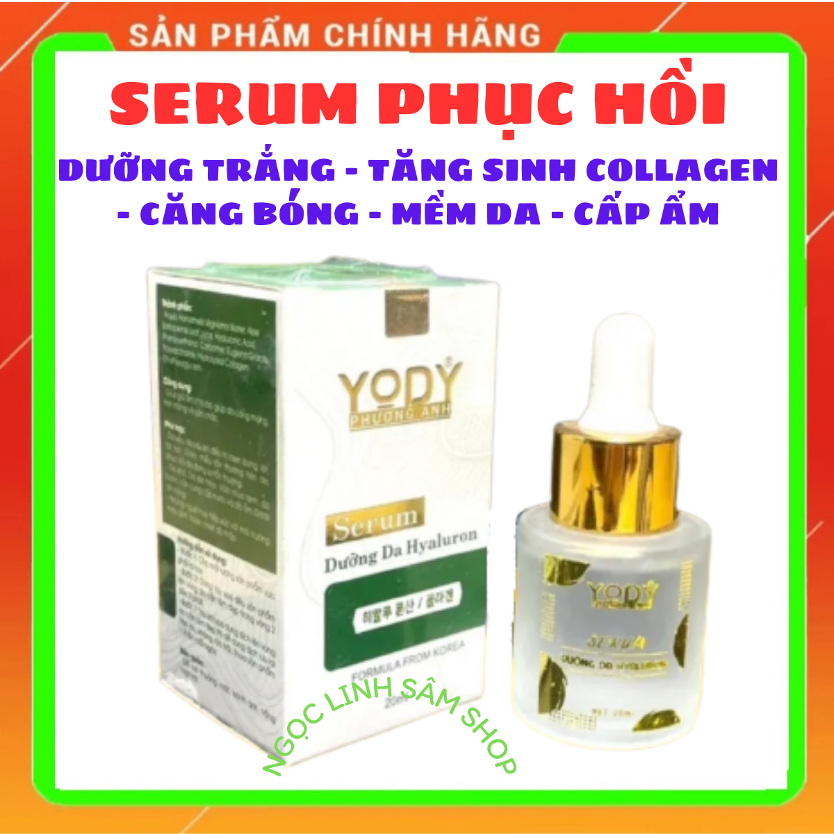 Serum dưỡng trắng da phục hồi Phương Anh Yody White 20ml