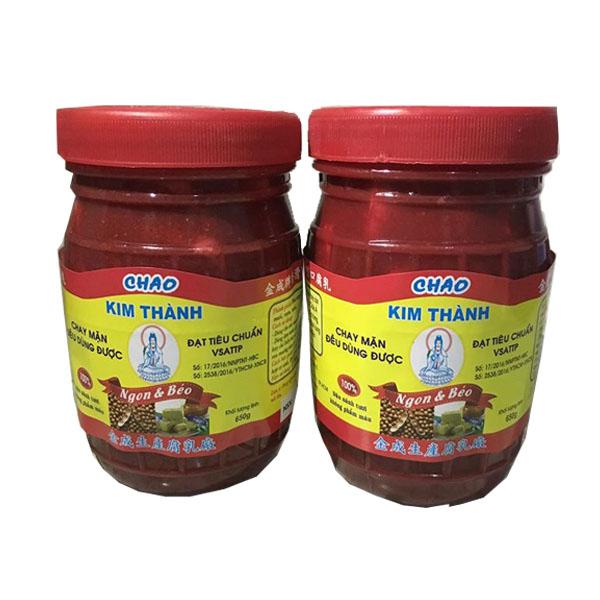 Chao đỏ Kim Thành ngon béo combo 2 hũ - chao trắng chao đậu hủ ướp thịt gia vị đậm đà