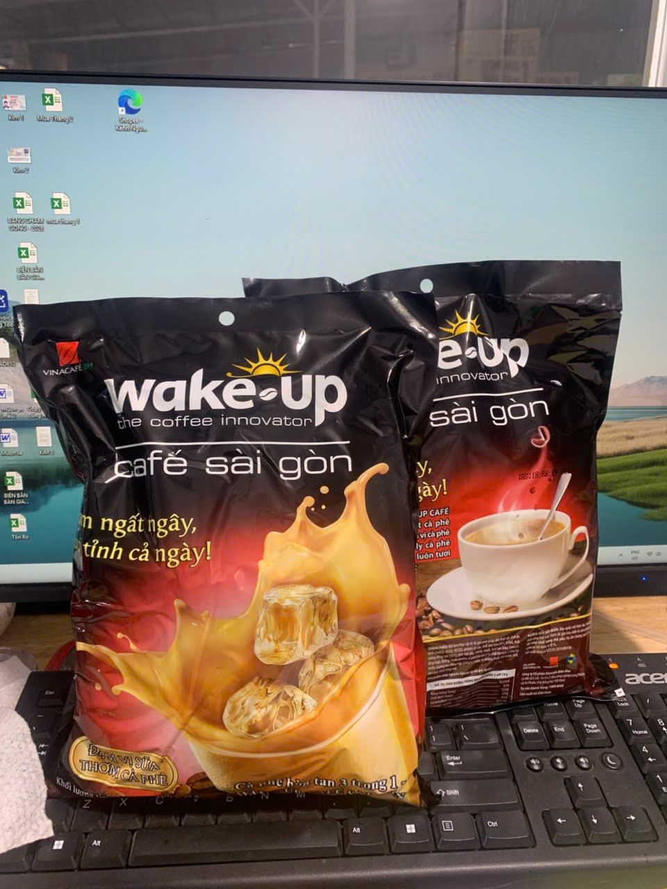 Cà phê Wake up Sài Gòn - Túi 24gói x 19gr