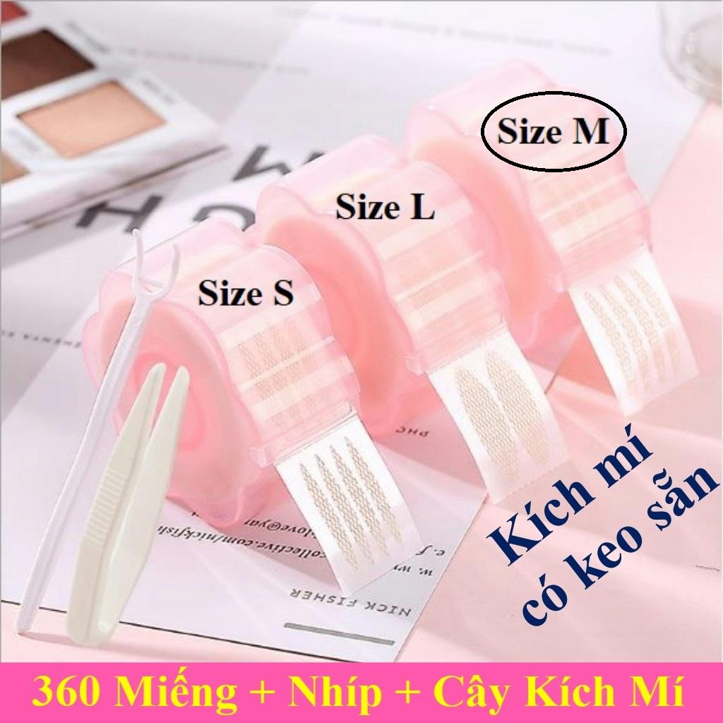 Cuộn 360 miếng dán kích mí dạng ren có keo dán sẵn size m
