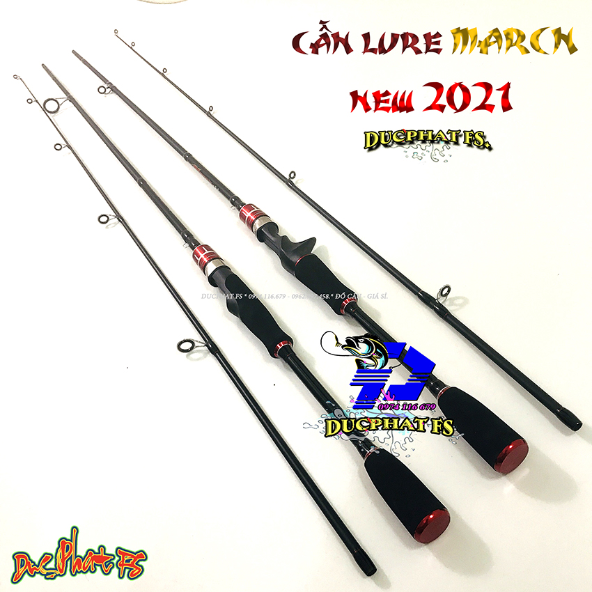 Cần lure máy đứng máy ngang marcn 1m8 - 2m1