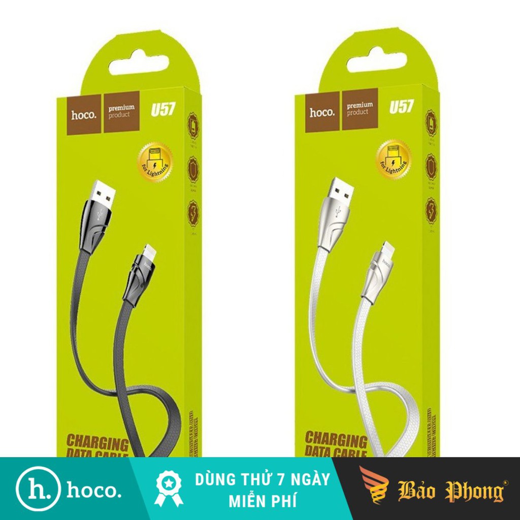 Cáp sạc iphone / ipad hoco u57 usb to lightning dài 1.2m