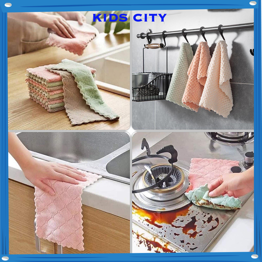 Set 2 khăn lau bếp đa năng 25x15cm