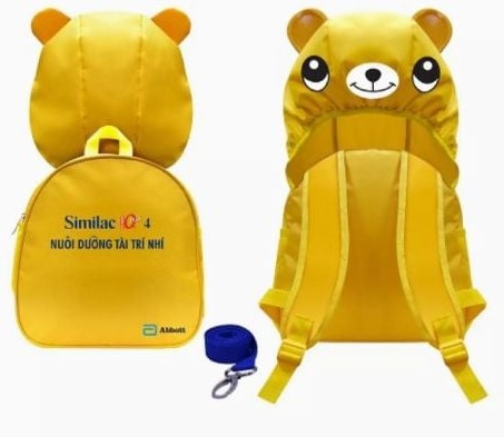 Balo gấu liền nón cho bé hkm Similac