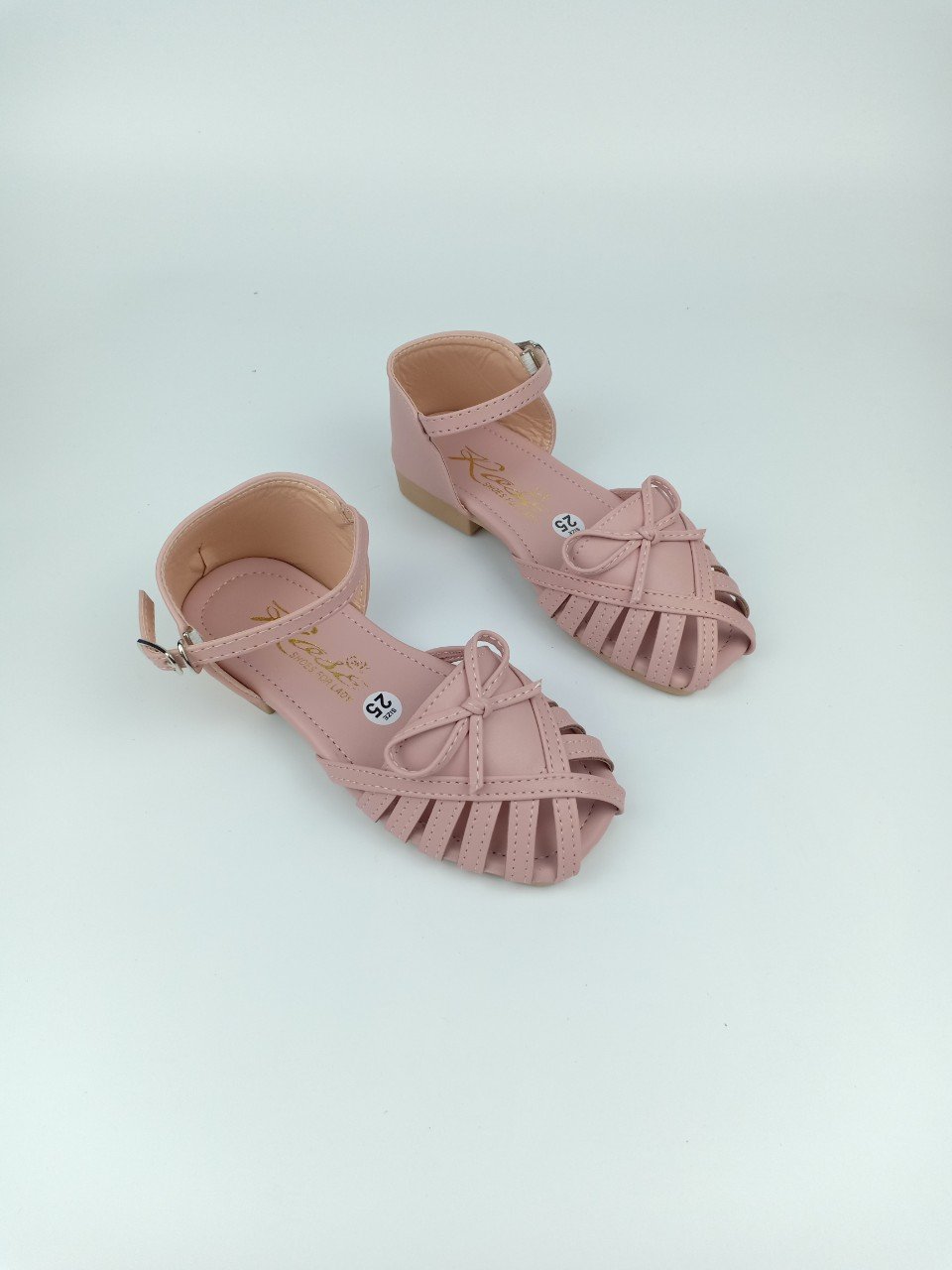 Giày sandal quai đan rọ có nơ cho bé gái