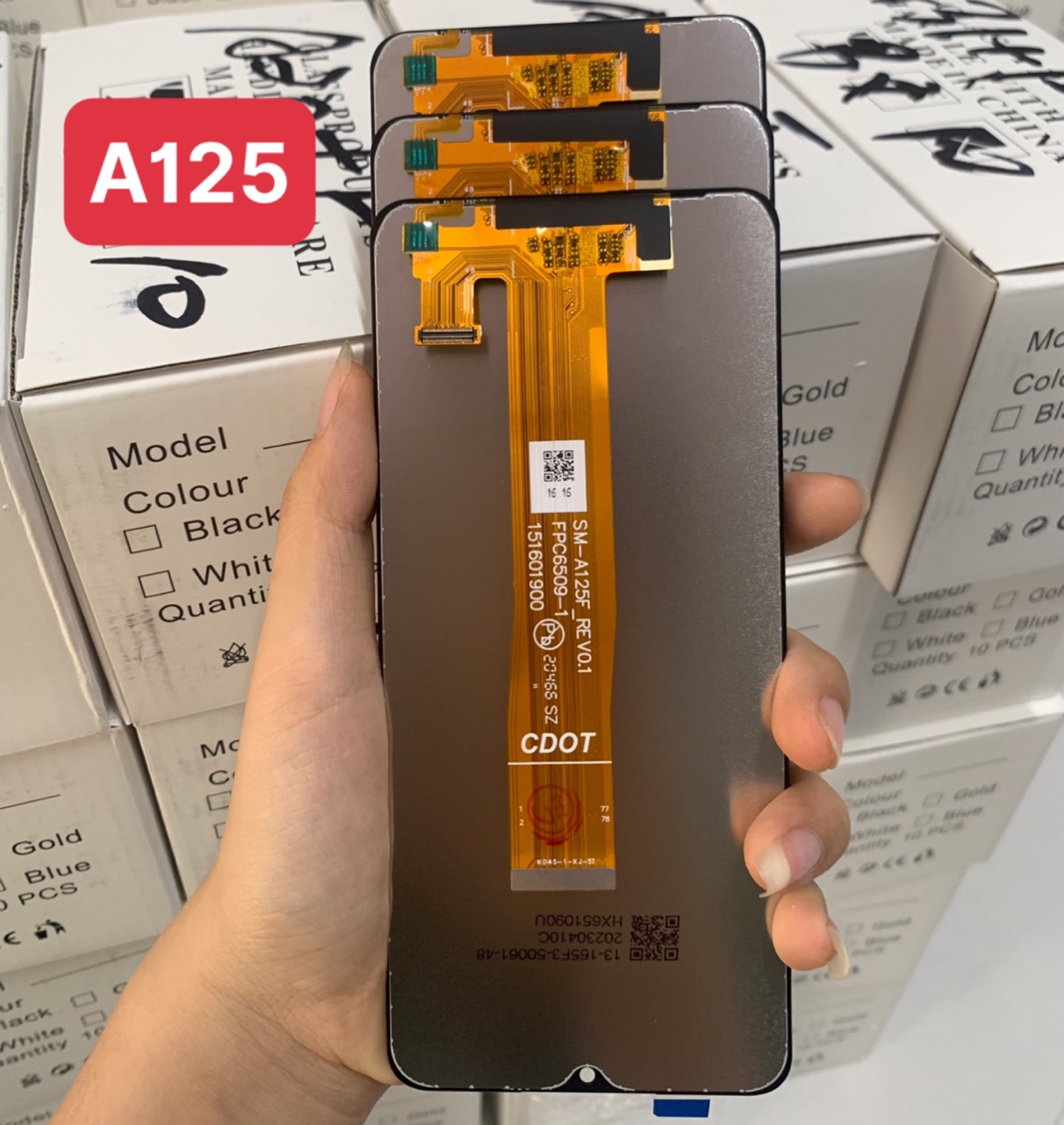 Màn hình zin new samsung a12 - a125 / samsung a02 - a022 nguyên bộ màu đen