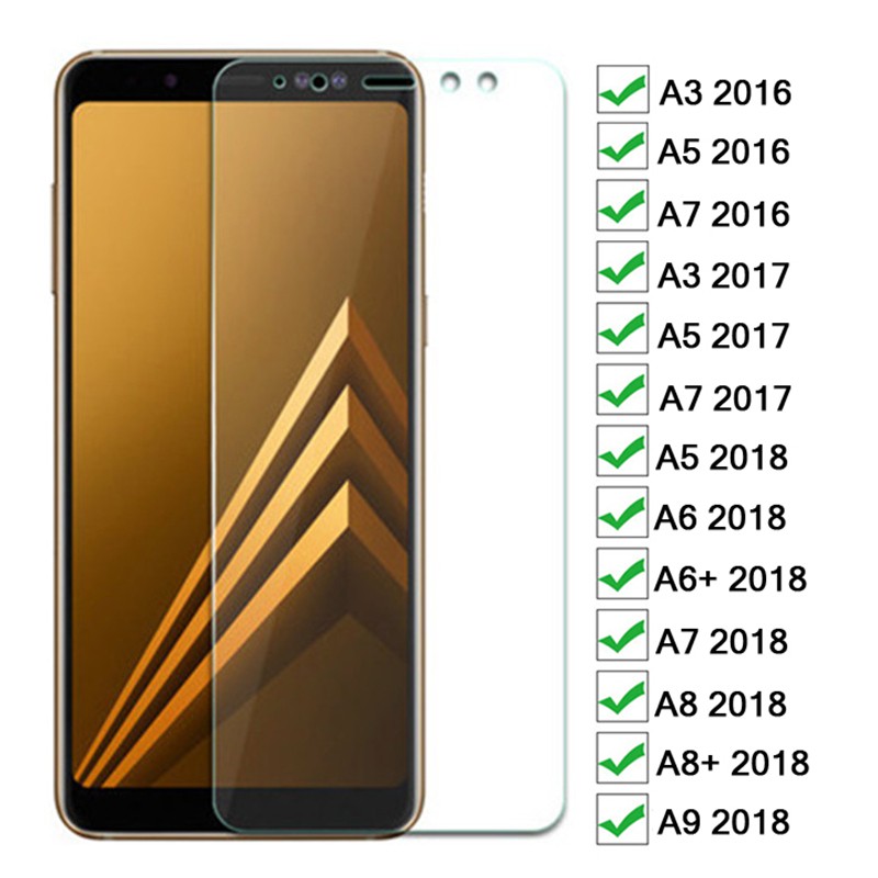 Kính cường lực bảo vệ màn hình toàn diện cho Samsung A3 A5 A6 A7 A8 a8s A9 A9S Star Pro Lite Plus 2016 2017 2018 2019