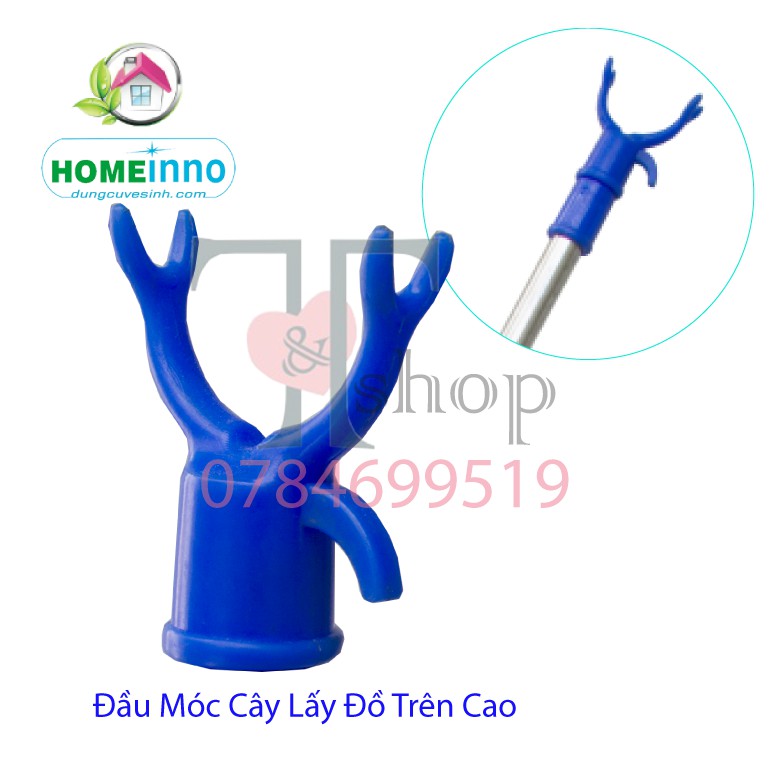 Đầu cây gậy móc treo/lấy đồ, quần áo trên cao homeinno