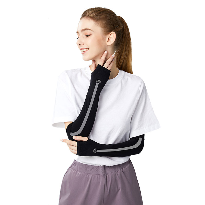 Găng Tay Chống Nắng Hàn Quốc Kiểu Ống Xỏ Tay Hở Ngón Chất Vải Mềm Mại Thoáng Mát, Ống Tay Chống Nắng Nam Nữ BO29 - 5