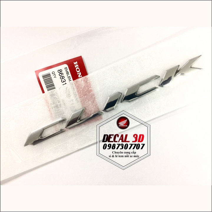 Tem chữ nổi Click 2018 2019  nhập khẩu Thái Lan