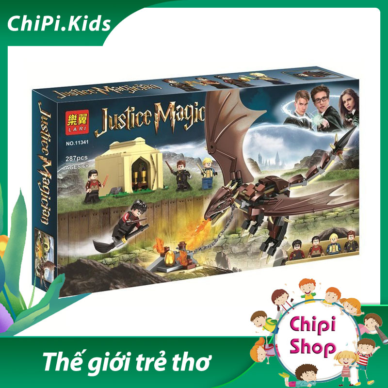 Đồ chơi Lego lắp ráp mô hình HarryPotter Rồng phun lửa 3D 11341 287 chi tiết