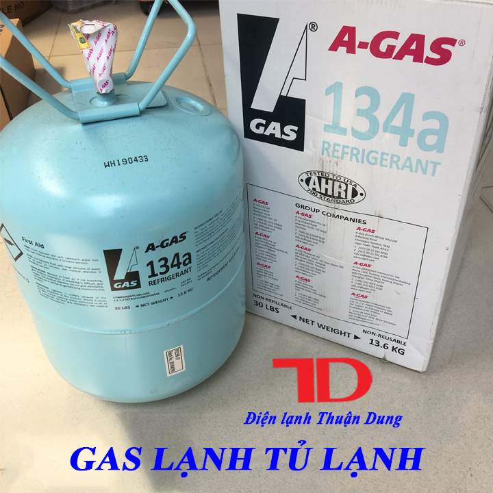 Môi chất lạnh Tủ Lạnh R134 AGAS 13.6KG - Điện Lạnh Thuận Dung