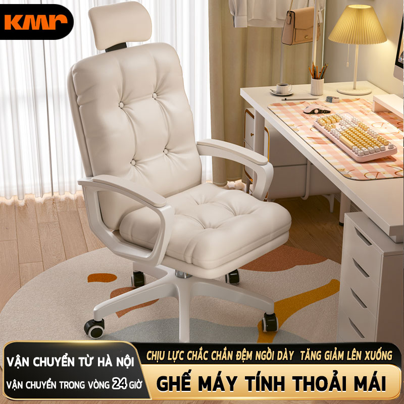  KMR Ghế xoay văn phòng - Ghế chơi game cao cấp có chân ghế có thể điều chỉnh tựa đầu 