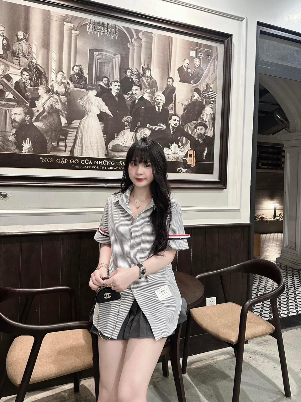 Áo sơ mi thom sọc nữ dài tay quốc dân siêu hot 2023