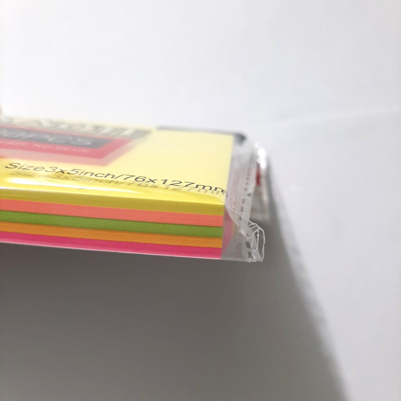 01 Xấp Giấy note/ ghi chú Cenvava - Xếp lớp 5 màu dạ quang/ neon