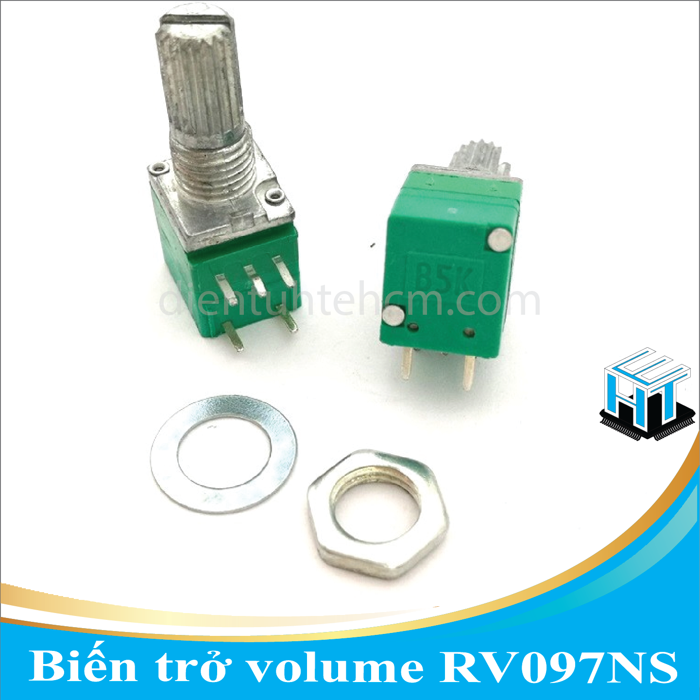 1 cái biến trở volume 6 chân/ chiết áp rv097ns đôi 6 chân