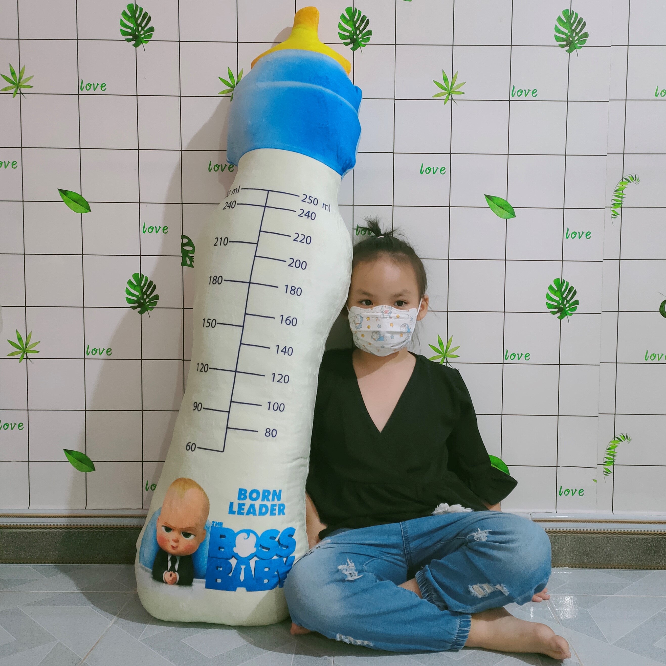 Đồ chơi bình sữa nhồi bông gối ôm 3d cho bé hình bình sữa cao cấp an toàn cho bé