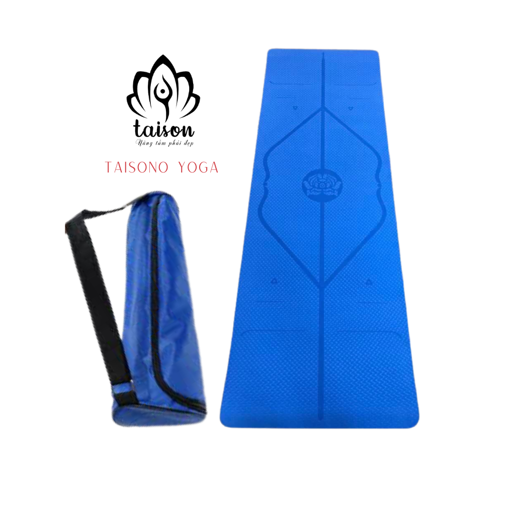 (Tặng túi) Thảm tập yoga, thảm tập yoga định tuyến, thảm yoga, thảm tập yoga TPE 1 lớp 8mm, thảm tập yoga chống trơn trượt, thảm tập yoga cao cấp tặng kèm túi đựng
