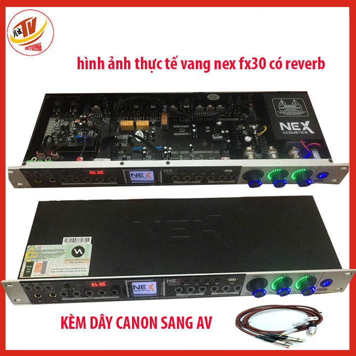 Vang cơ karaoke chuyên nghiệp NEX FX30 Plus Vang cơ Karaoke vang cơ Nex FX30plus có remote điều khiển- New 2022- Tặng cặp dây tín hiệu Canon ra canon hoặc canon ra av