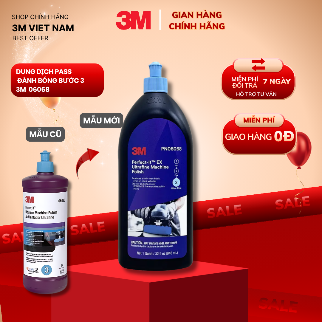 Dung dịch đánh bóng bước 3, 3M™ Perfect-IT™ 06068, 32 FL OZ/946 ml