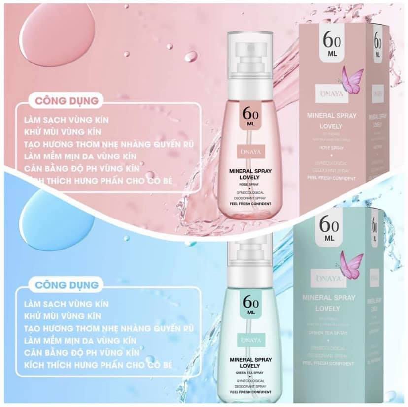 Che tên sp xịt khoáng khử mùi vùng kín minaral spray lovely onaya