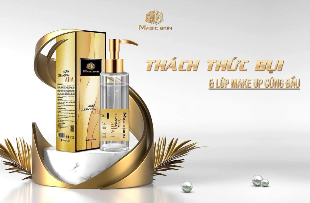 Nước tẩy trang - Nước tẩy trang dịu nhẹ Aqua Cleansing AHA chính hãng Magic skin