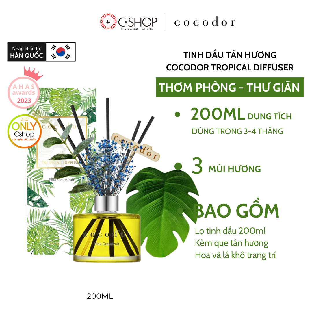 Tinh dầu tán hương Cocodor Tropical Edition Diffuser 200ml