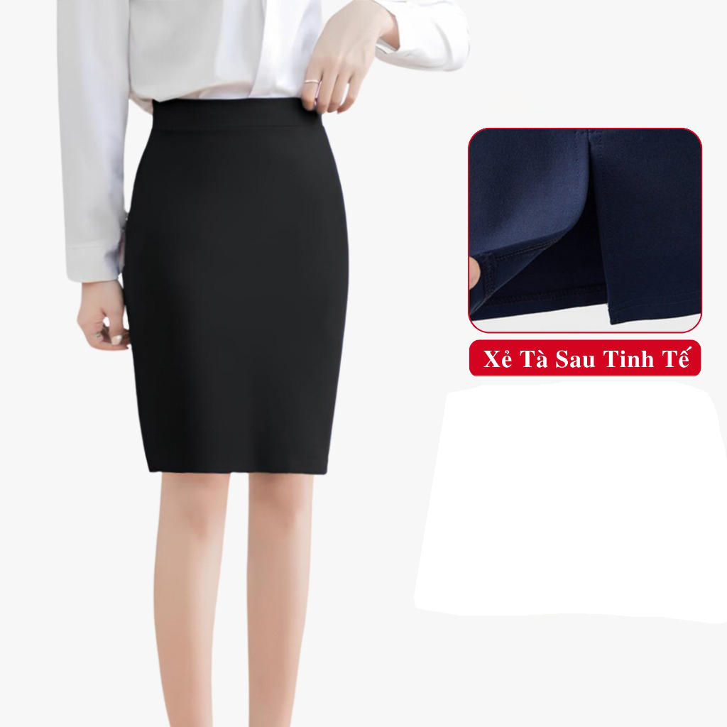 Chân Váy Bút Chì Nữ Vải Umi Hàn Co Giãn Nhẹ, Váy Bút Chì Công Sở Lưng Cao  chân váy hãng sale