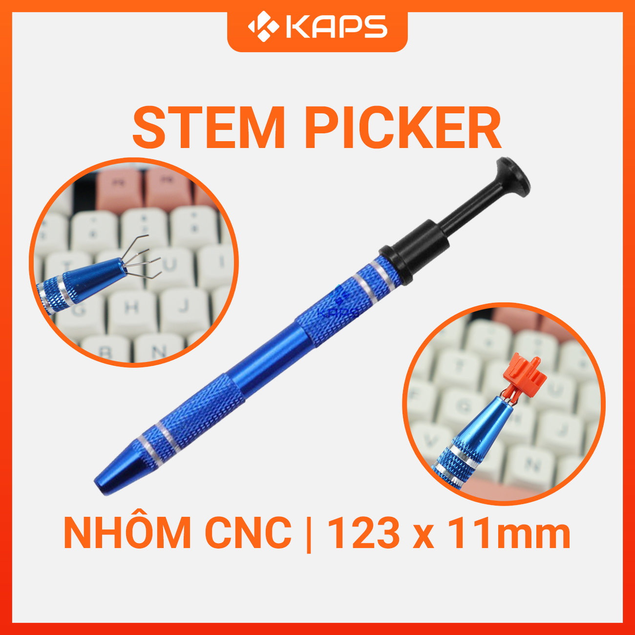 Bút gắp 4 chân kim loại CNC chất lượng cao - Dụng cụ gắp stem switch, keycap - hỗ trợ lube/mod cho switch bàn phím cơ