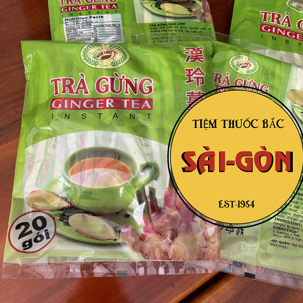 Gói trà gừng hòa tan hán linh bịch 20 gói