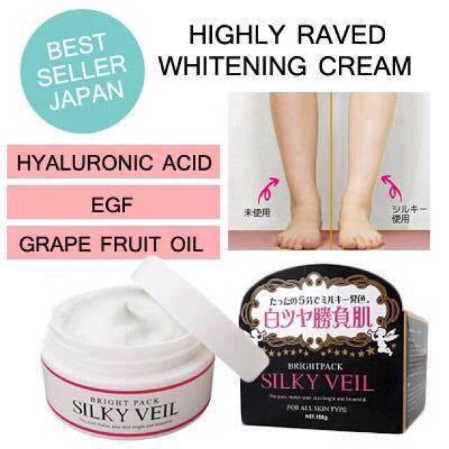 Kem Trắng Da Toàn Thân Silky Veil Nhật Bản 100G
