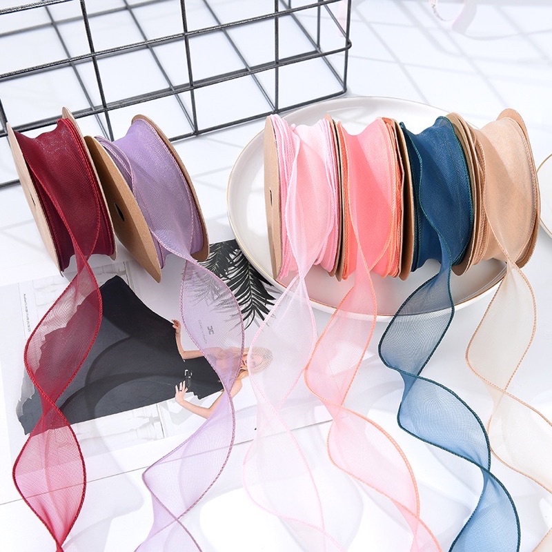 Ruy băng voan viền sóng 4cm