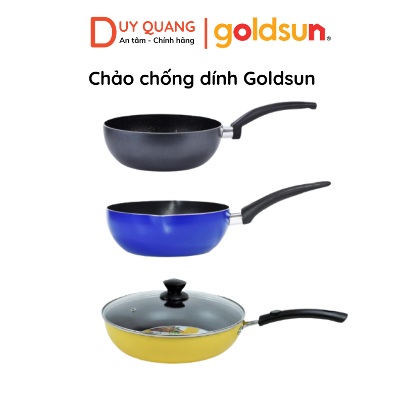 Chảo chống dính sâu lòng Goldsun, chảo chống dính đa năng chính hãng, Bảo hành 12 tháng .