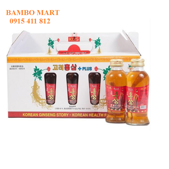NƯỚC HỒNG SÂM CỦ HÀN QUỐC KGS 10 CHAI