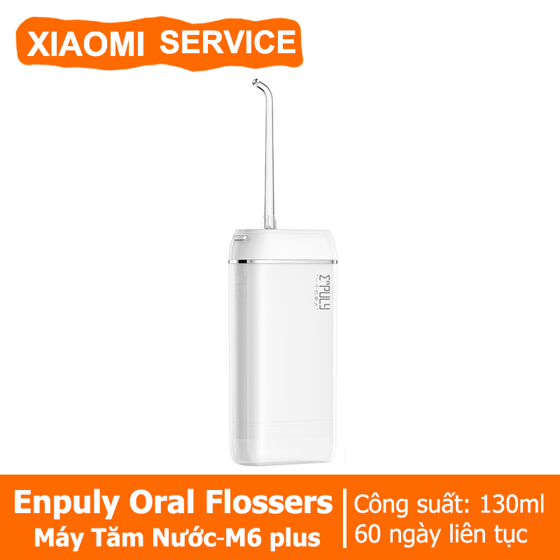 Máy tăm nước ENPULY Mini M6 Plus - điện Chống nước IPX8 với 3 chế độ làm sạch - Thiết kế nhỏ gọn kèm 2 đầu phun