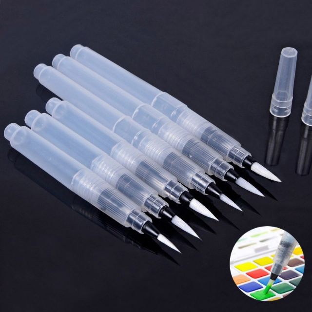 Bút cọ vẽ màu nước 12-18cm lông cọ mềm mại tiện dụng-cọ bơm vẽ màu nước chuyên dụng