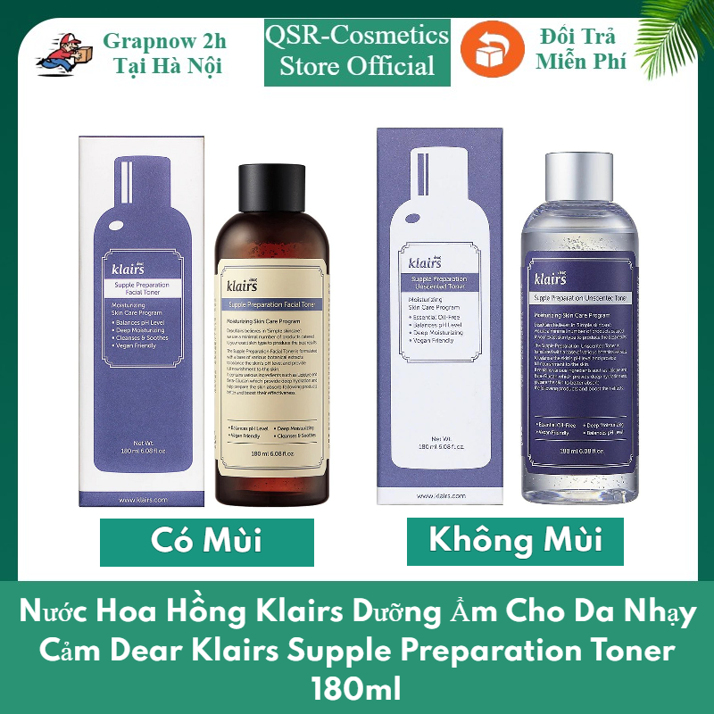 Toner Klairs/Nước Hoa Hồng Klairs Dưỡng Ẩm Cho Da Nhạy Cảm Dear Klairs Supple Preparation Toner
