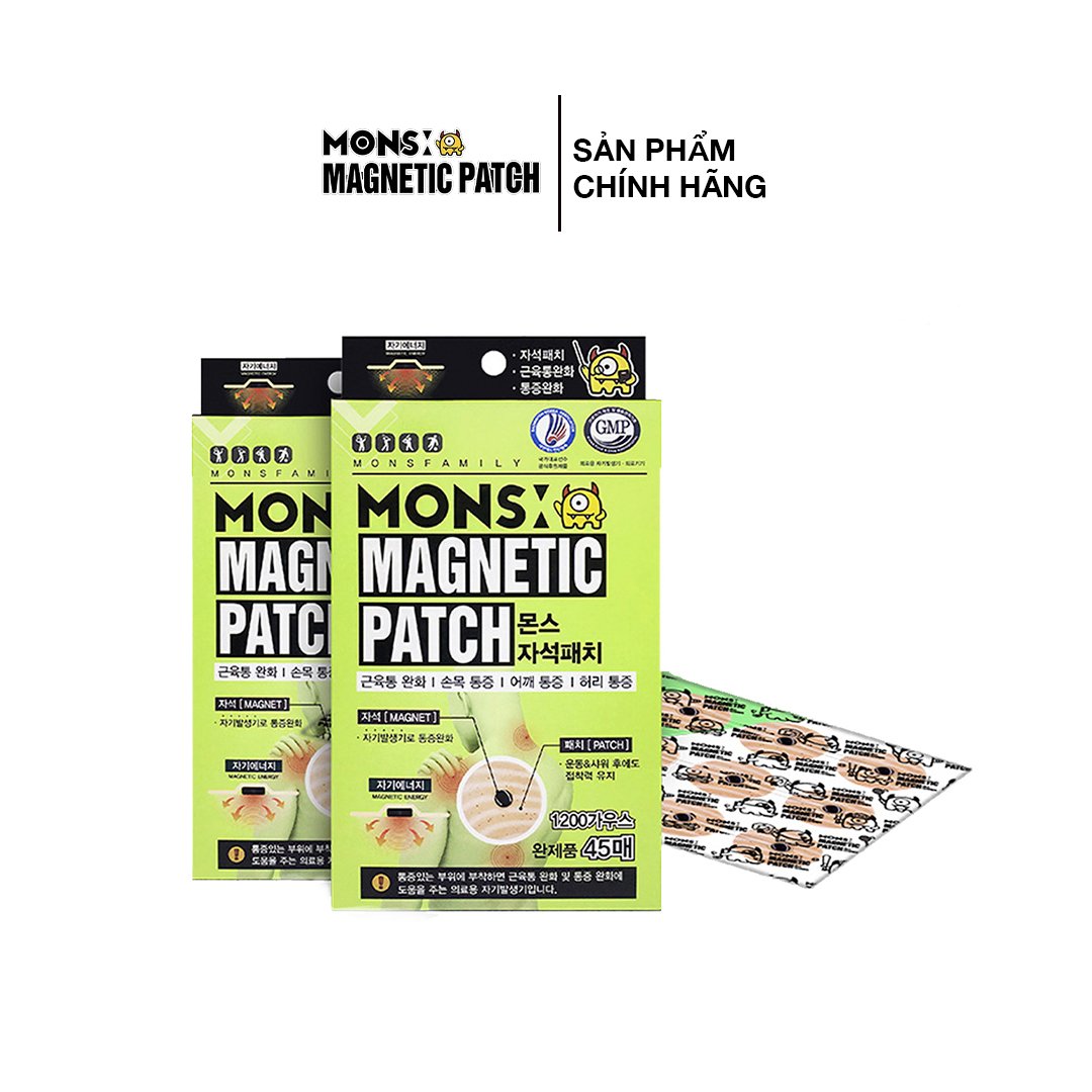Miếng dán giảm đau cơ bắp bằng từ tinh mons magnetic patch - nhập khẩu hàn quốc