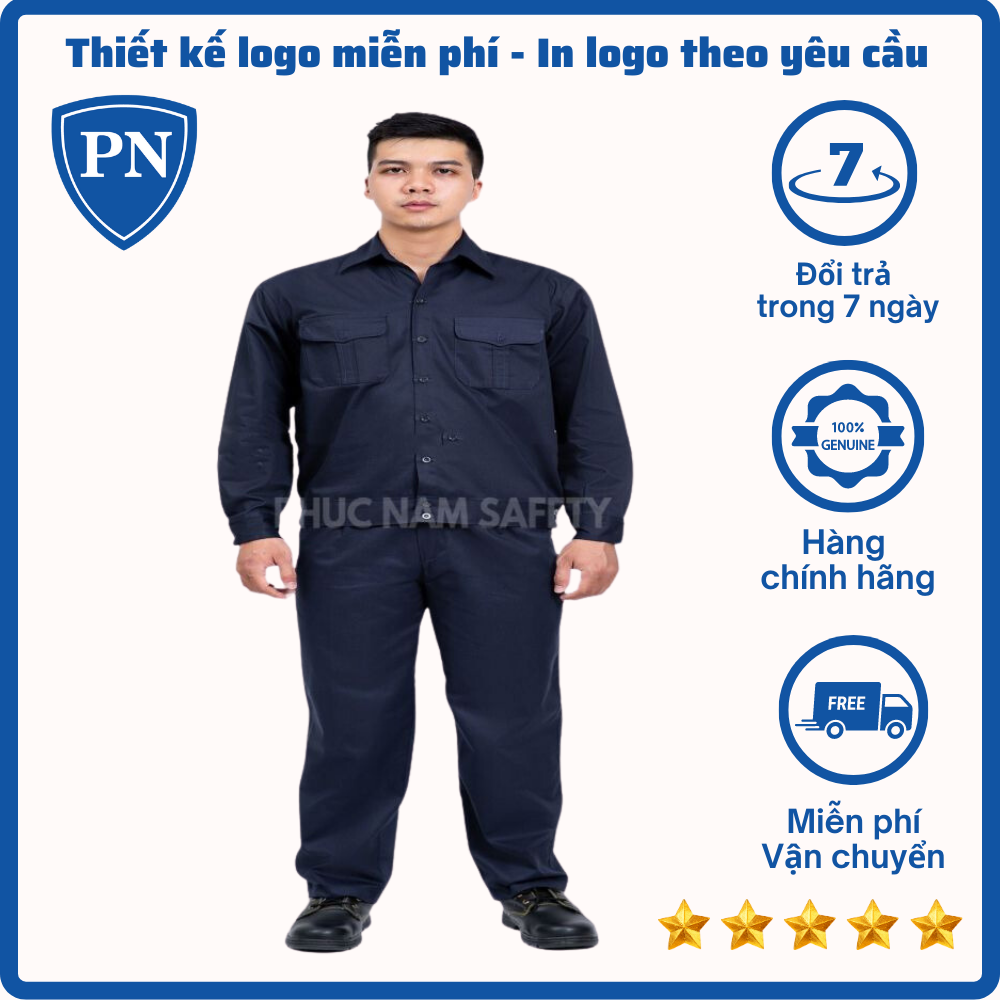 Quần áo bảo hộ lao động màu tím than