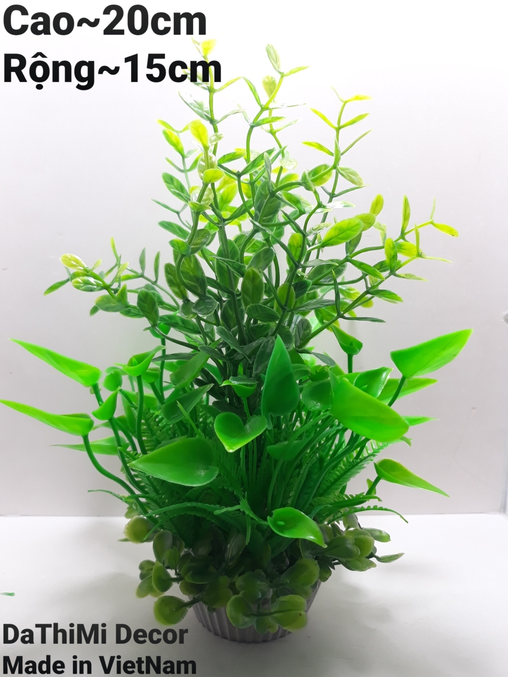 Cây cỏ nhựa 3 tầng (các loại ) dùng để trang trí hồ cá, tiểu cảnh, bàn làm việc, bàn học .