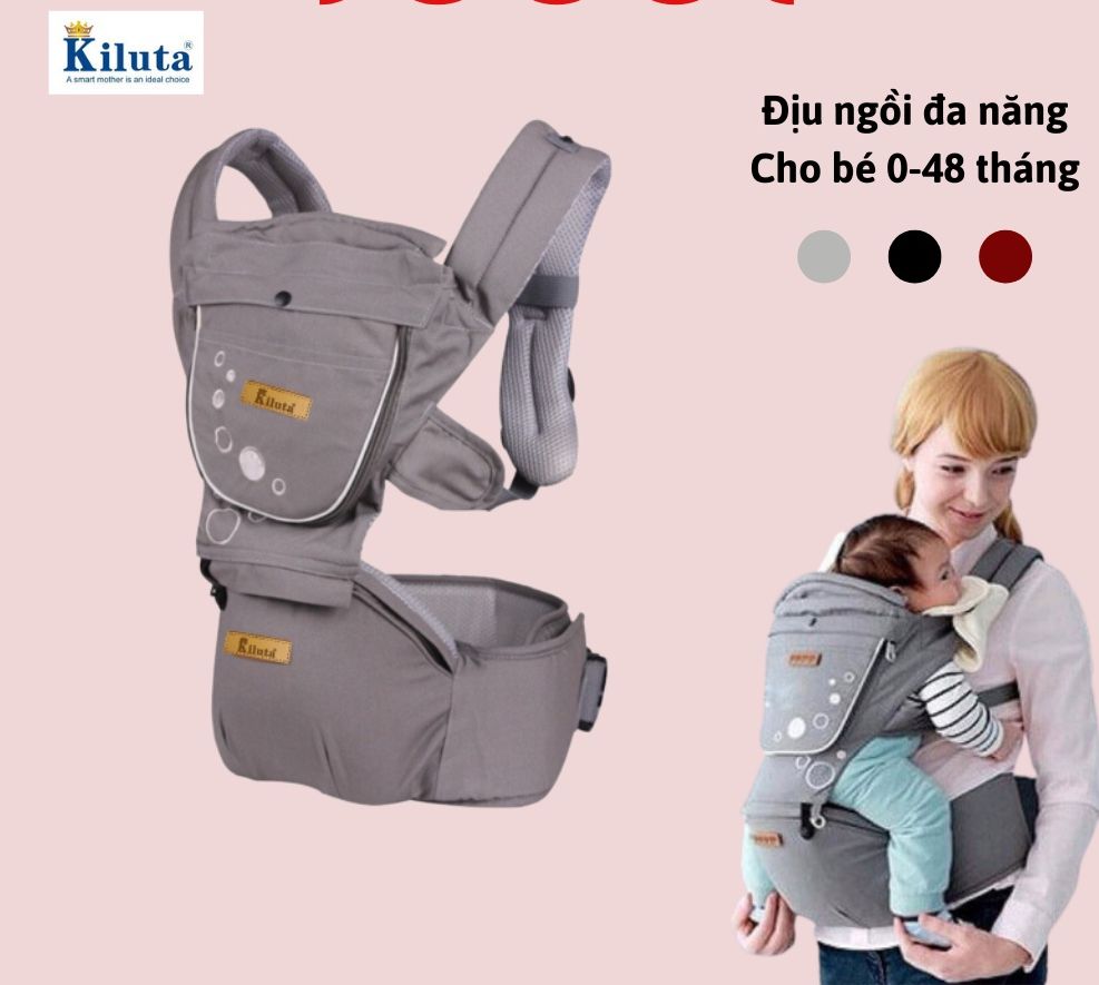 Địu em bé- địu cho bé chống gù, địu ngồi 4 tư thế kiluta an toàn cho bé bh 1 đổi 1 trong 12 tháng